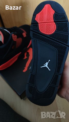 Nike Air Jordan 4 Red Thunder Нови Оригинални Мъжки Обувки Кецове Маратонки Размер 44 Номер 28см , снимка 7 - Кецове - 40535262
