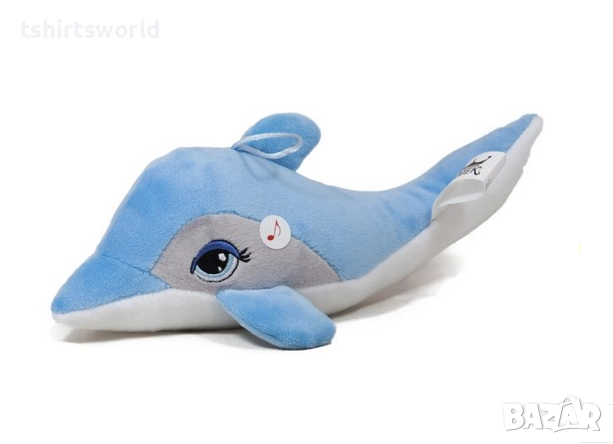 Нов плюшен делфин в син цвят 25см, снимка 2 - Плюшени играчки - 51741440