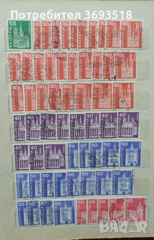 Класьор с марки Швейцария 1000 бр., снимка 7 - Филателия - 44766982