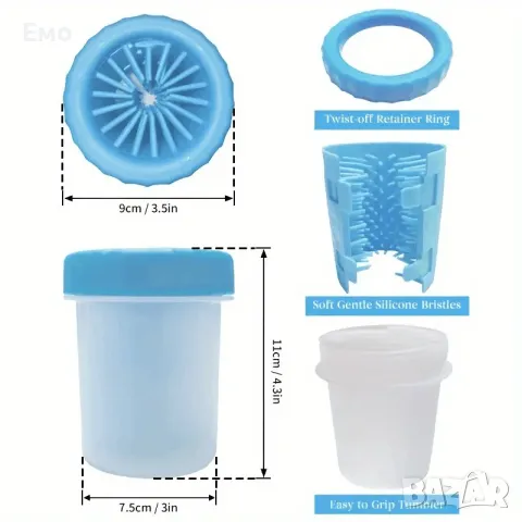 Мека силиконова чаша за почистване на лапи на домашни любимци, снимка 3 - За кучета - 48726594