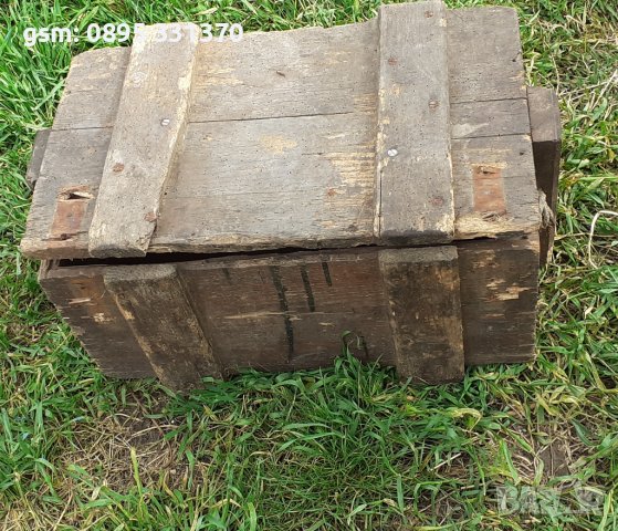 стар военен дървен сандък с патина, снимка 7 - Антикварни и старинни предмети - 34261165