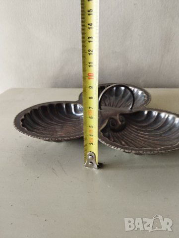 посребрена купа за ядки арт деко, снимка 2 - Антикварни и старинни предмети - 41575326