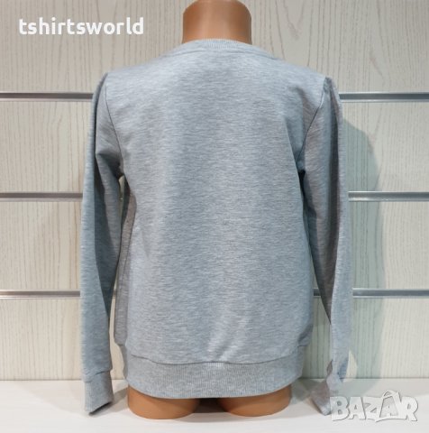 Нова детска ватирана блуза с дълъг ръкав Стич (Stitch) в сив цвят, снимка 4 - Детски Блузи и туники - 38996133