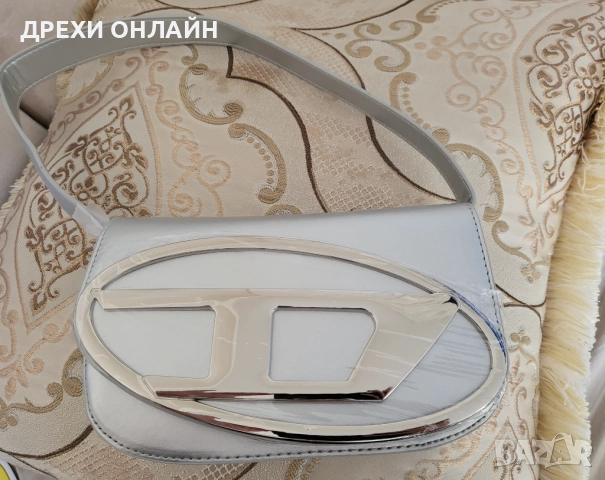 Сива чанта по модел на Diesel 