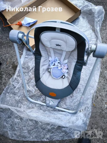  Бебешка люлка с 5 настройки на скоростта, Два цвята, снимка 4 - Детски люлки - 47972907