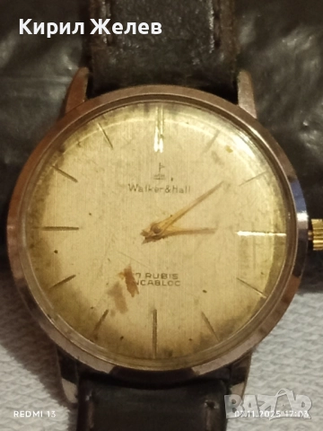 Стар механичен часовник мъжки Walker Hall рядък за КОЛЕКЦИЯ 51465