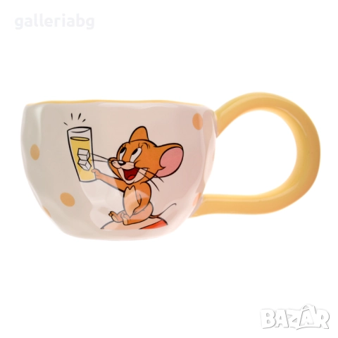 Керамична чаша Tom & Jerry – котка и мишка, 200 мл, подарък