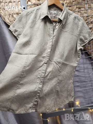 ЛЕНЕНА  Tom Taylor бежева риза, къс ръкав- 40 размер, снимка 1