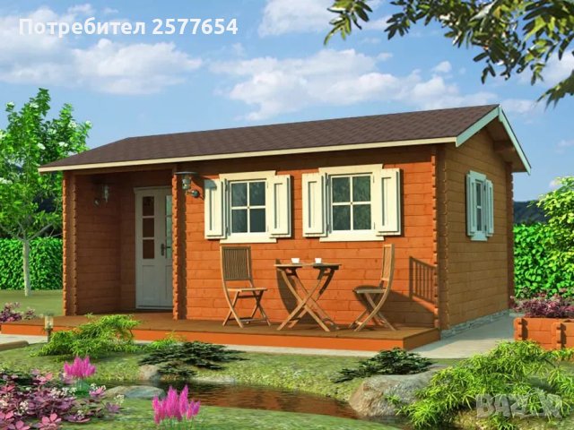 Сглобяеми дървени преместваеми къщи масив 22м2 - дървени бунгала масив, снимка 2 - Строителни материали - 44197306