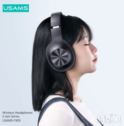 Безжични блутут слушалки USAMS-YX05 / черни, снимка 2 - Bluetooth слушалки - 44515557