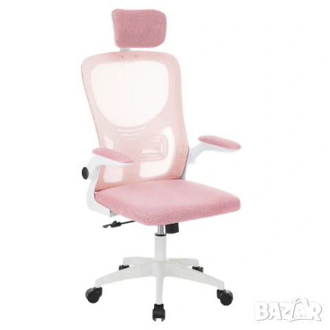 Офис стол за бюро розов или сив / Детски ученически стол за бюро, снимка 2 - Столове - 53279995