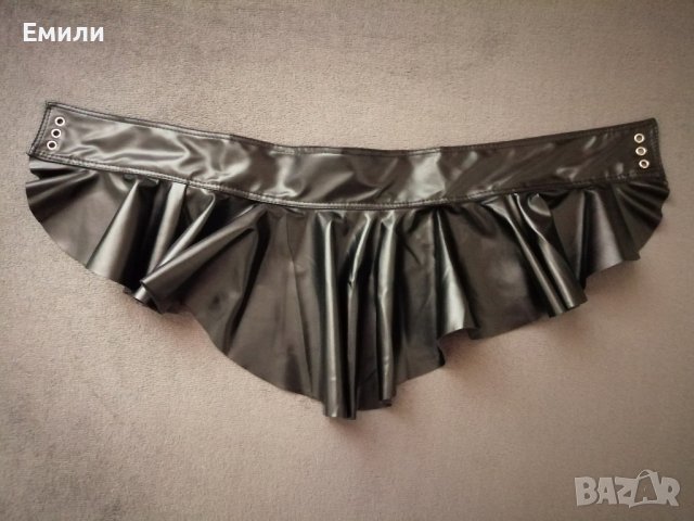 Широк кожен корсет колан тип пеплум с връзки и волани , снимка 10 - Корсети, бюстиета, топове - 39480897