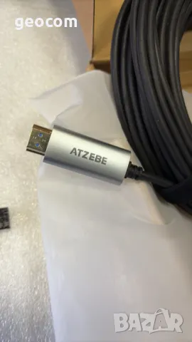 AТZebe Fiber Optic Cable HDMI to HDMI кабел (14m,4K@60Hz HDR,18Gbps,HDCP2.2,ARC), снимка 4 - Кабели и адаптери - 49540438
