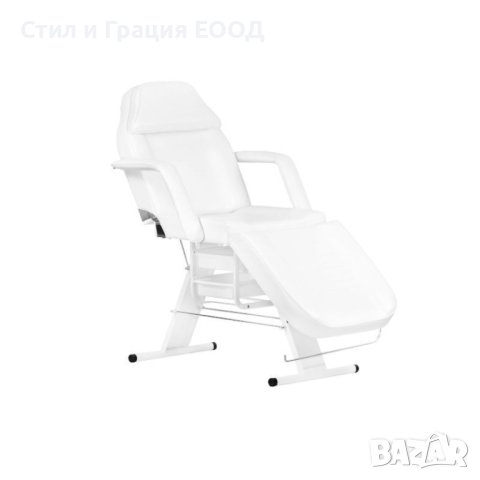 Фиксирана кушетка Basic 202 - сива/бяла/черна 180 x 60/80 x 75 см, снимка 14 - Фризьорски столове - 37777299