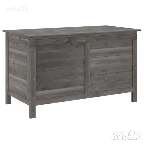 vidaXL Градинска ракла антрацит 99x49,5x58,5 см чам масив