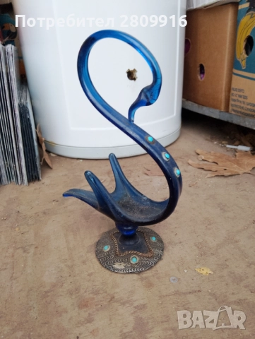 Винтидж стъклен лебед Мурано, снимка 5 - Антикварни и старинни предмети - 52974224