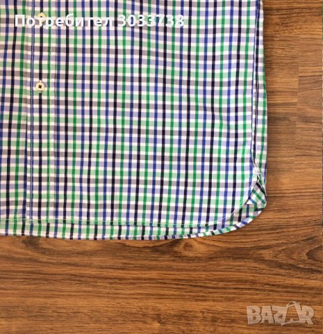 Tommy Hilfiger Мъжка памучна риза каре със стандартна кройка, снимка 5 - Ризи - 41561926