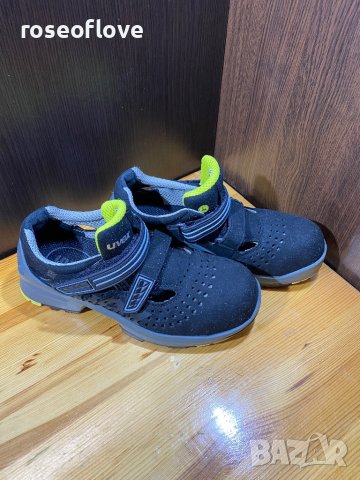 UVEX работни олекотени немски обувки ниско изрязани, предпазни обувки черно и жълто, снимка 7 - Други - 40679995