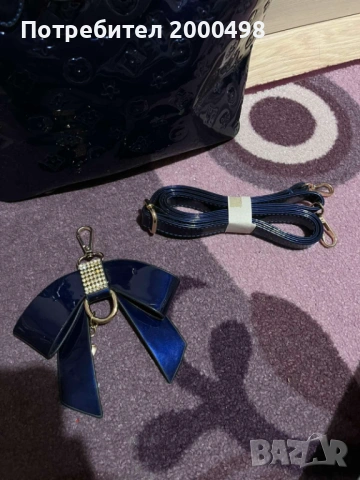 Тъмно синя дамска чанта, снимка 6 - Чанти - 53817765