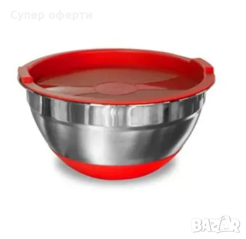 Купа от неръждаема стомана с капак и противоплъзгаща се силиконова основа - 2бр, снимка 2 - Други - 48811447