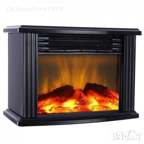 Печка с декоративен огън тип камина с дистанционно управление 