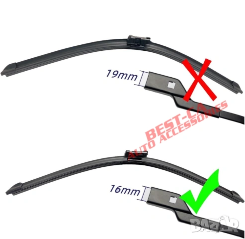 Комплект чистачки за предно стъкло 65+48 cm. подходящи за Volkswagen Arteon 2017-2024, снимка 5 - Аксесоари и консумативи - 53731730