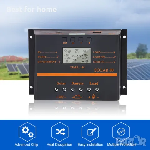 Moniss 80A PWM соларен контролер за зареждане-модул, снимка 4 - Друга електроника - 49672093