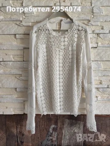 красива бяла блуза м 20лв, снимка 1