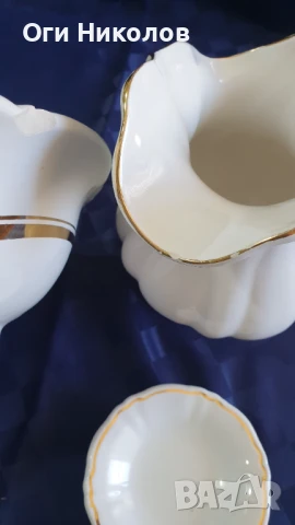 Старинен санитарен порцеланов комплектт - кана, леген и сапунерка, снимка 4 - Антикварни и старинни предмети - 50593603