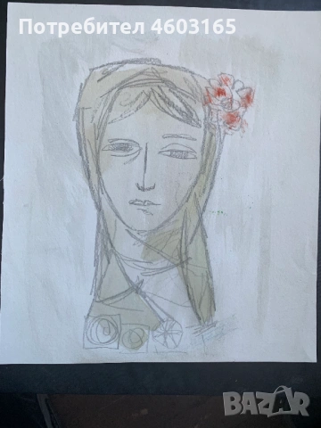 Рисунка портрет момиче, снимка 2 - Картини - 53702141