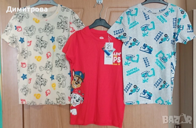 Чисто нови тениски за момче размер 128см 5бр , снимка 3 - Детски тениски и потници - 53450442