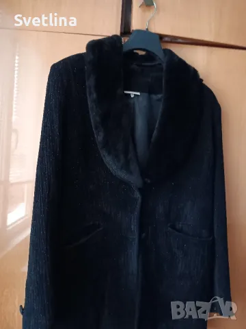 дамско сако с блестящи нишки-ХЛ