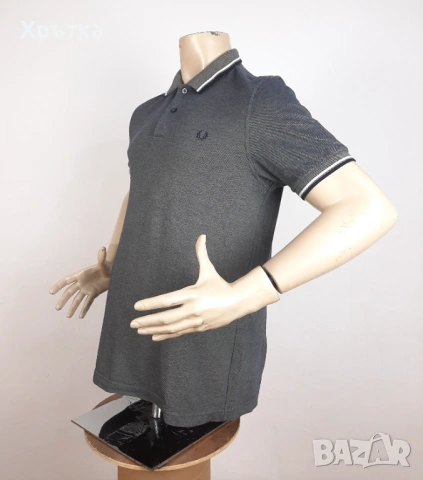 Fred Perry Twin Tipped - Оригинална мъжка тениска с яка размер L, снимка 3 - Тениски - 53771815