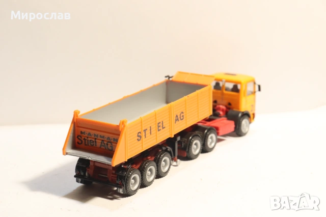 HERPA H0 1/87 MAN САМОСВАЛ ГОНДОЛА МОДЕЛ КАМИОН, снимка 7 - Колекции - 53566413