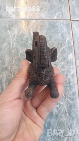 Стара керамична Фигура Слон, снимка 5 - Колекции - 53788377