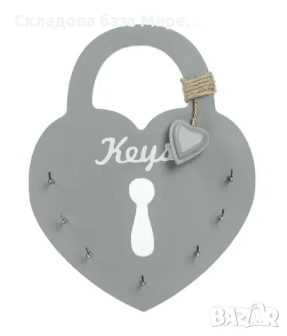 Дъска за ключове с 7 поставки, 20х25 сантиметра, снимка 1