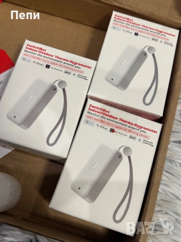 Комплект SwitchBot – Hub Mini (Matter) + 3× Thermo-Hygrometer (Indoor/Outdoor), снимка 3 - Други стоки за дома - 53166757