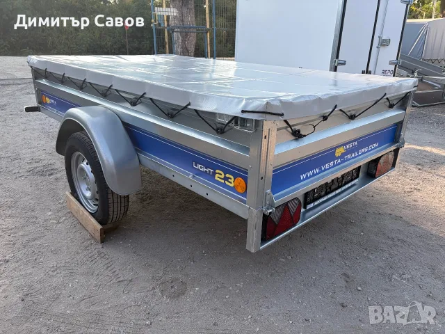 Туристическо, самосвално ремарке VESTA LIGHT 23 с плосък брезент, снимка 3 - Ремаркета - 55780191