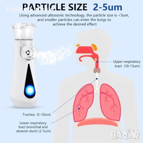 Нова Преносима инхалаторна машина Пулверизатор за мъгла небулайзер, снимка 3 - Друга електроника - 42312944