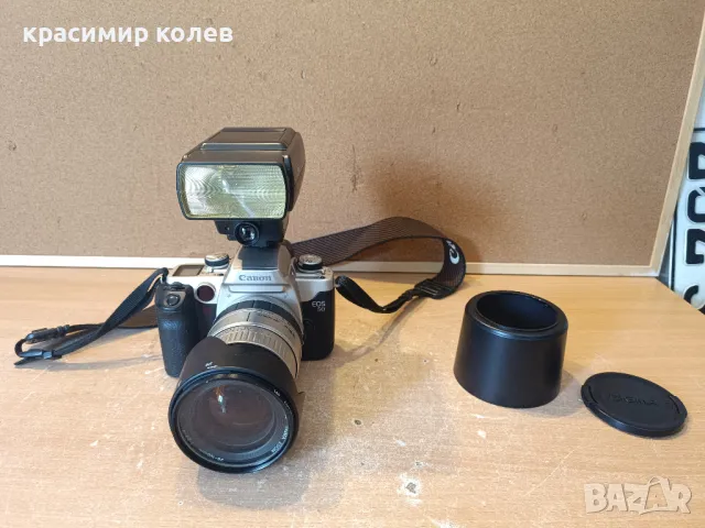 фотоапарат "Canon EOS 50" със светкавица "METZ SCA3000"