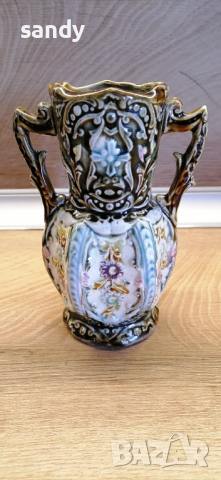 Vintage Ваза Majolica, снимка 3 - Антикварни и старинни предмети - 44924080