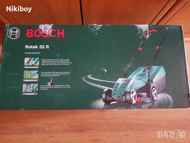 Нова Електрическа косачка Bosch Rotak 32R, снимка 2 - Други - 41628621