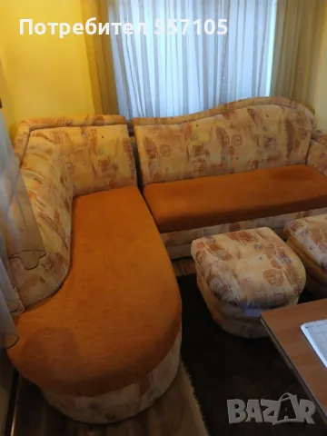 Ъглов разтегателен диван с повдигащ механизъм и ракла, снимка 4 - Дивани и мека мебел - 47393337