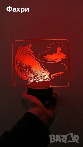 Нощни лампи на тема лов и риболов , снимка 5 - Лед осветление - 49598585