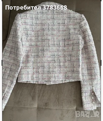 Елегантно туидено сако в стил Chanel | Размер XS/S, снимка 6 - Сака - 56017466