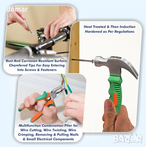 BOLTWORK 21 бр. Професионален комплект инструменти, подарък за мъж Направи си сам, снимка 4 - Други инструменти - 44508695