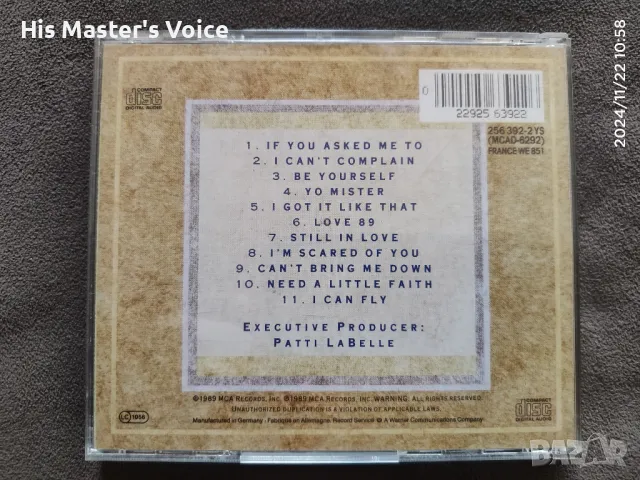 Patti LaBelle ‎– Be Yourself CD, снимка 2 - CD дискове - 48715556