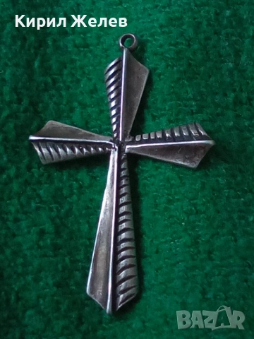 Старо сребърно кръстче 18718, снимка 5 - Колиета, медальони, синджири - 52360621