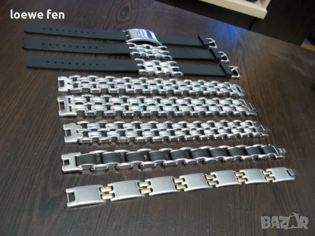 Мъжки гривни стомана и стомана със силикон !, снимка 7 - Гривни - 52369954