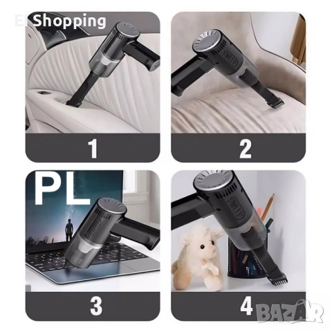 Прахосмукачка 2 в 1 Rosberg 600W + Мини за Кола, снимка 5 - Прахосмукачки - 53441299